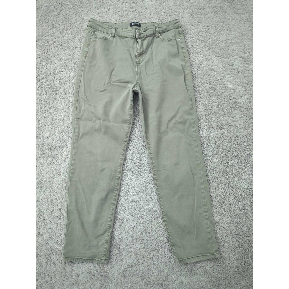 Buffalo David Bitton Havana Jeans Womens 16/36 Khaki HighRise Soft Stretch Ankle